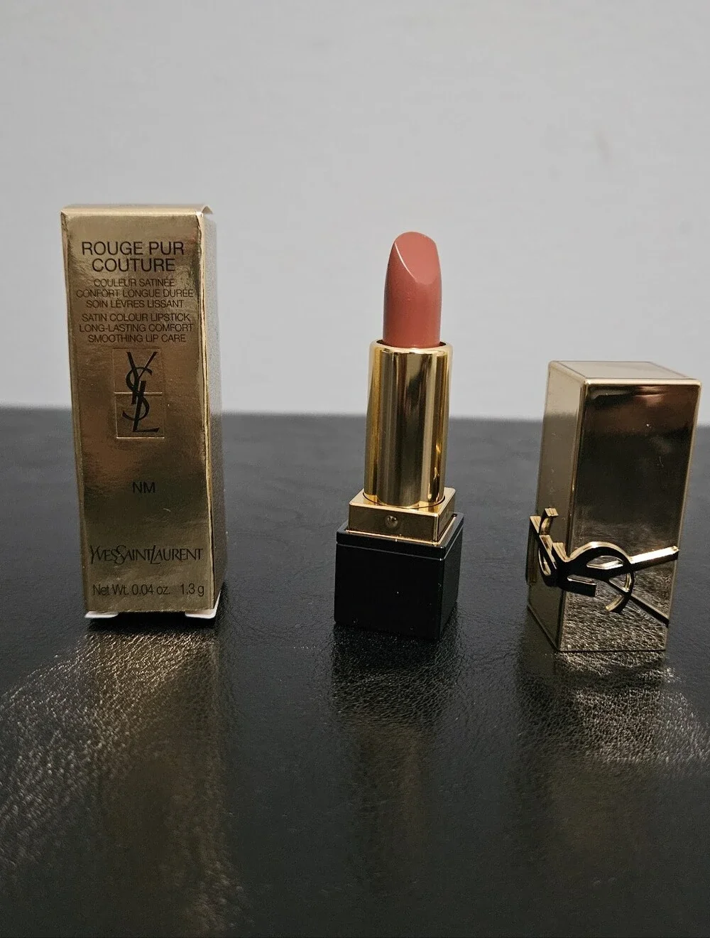 NIB: Yves Saint Laurent Mini Rouge Pur Couture Satin Lipstick - Nude Muse